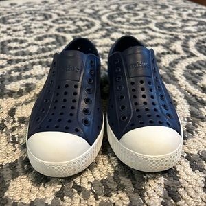 Native Jefferson Size C13 Navy Blue Water Slip On Casual Shoes
